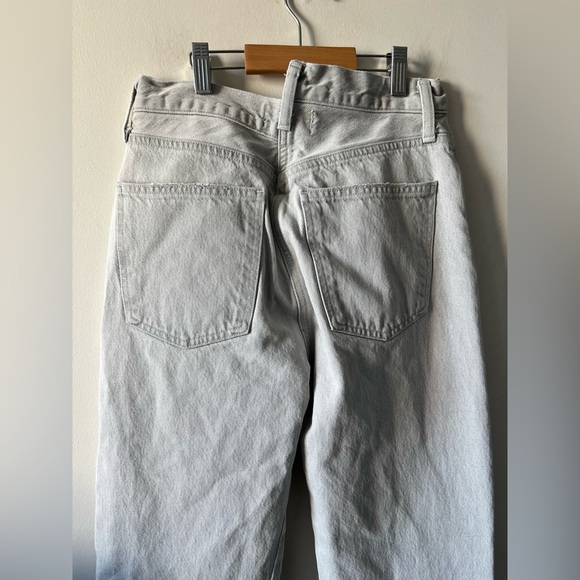 AGOLDE Criss Cross high-waist straight-leg jeans in light grey - 25 - Picture 14 of 15